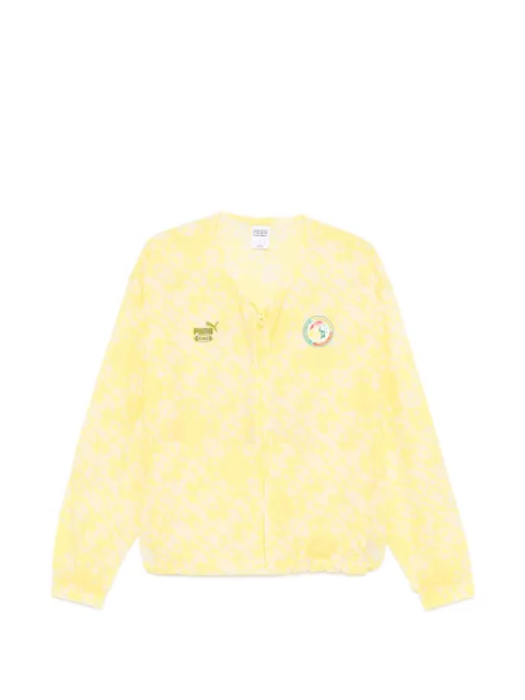 PUMA all-over-pattern zip-up jacket