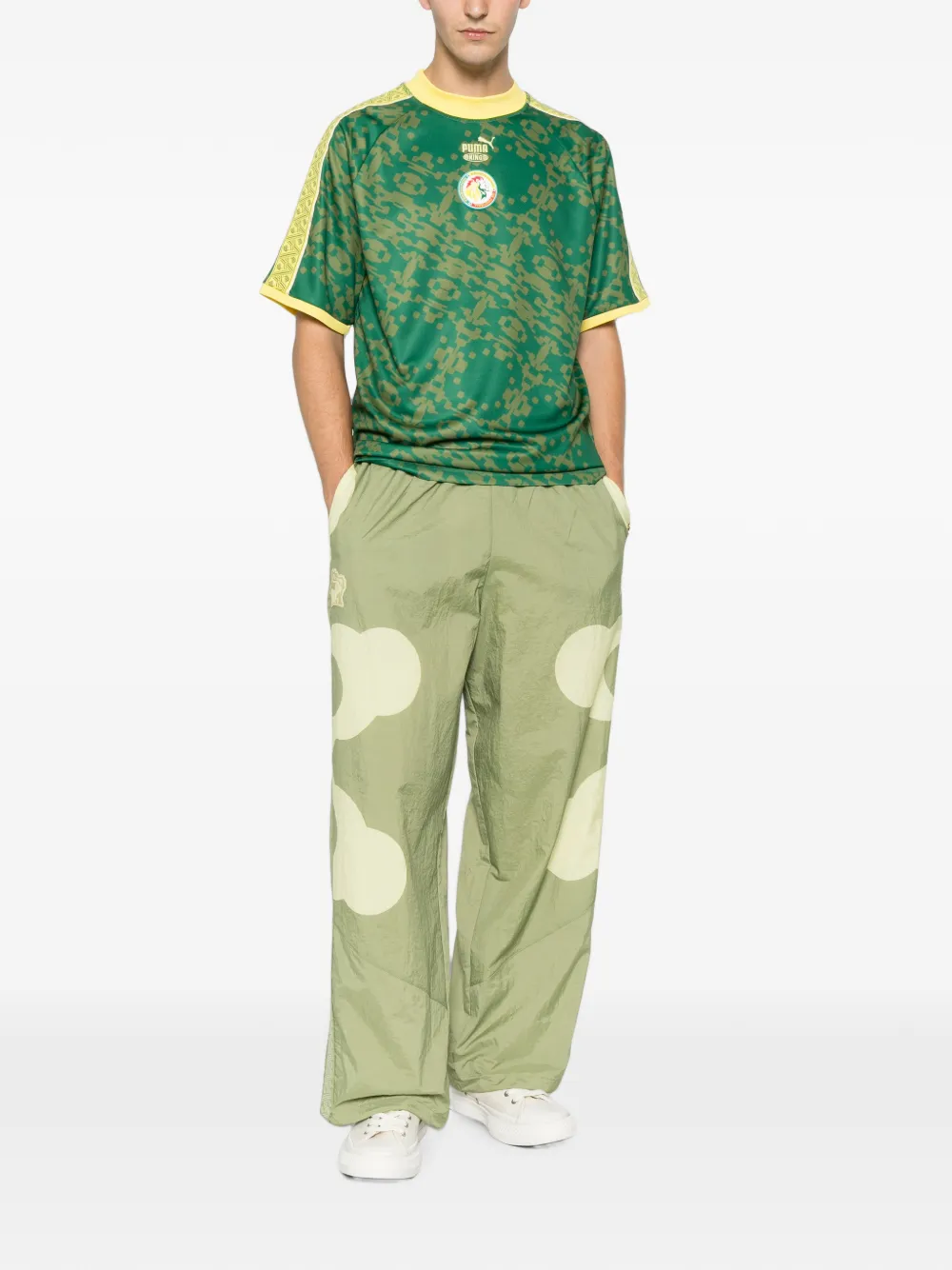 PUMA x Côte d'Ivoire x Salehe Bembury King trainingsbroek met patroon Groen