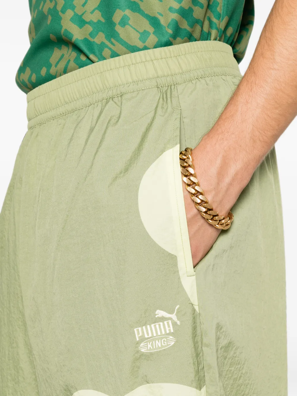 PUMA x Côte d'Ivoire x Salehe Bembury King trainingsbroek met patroon Groen