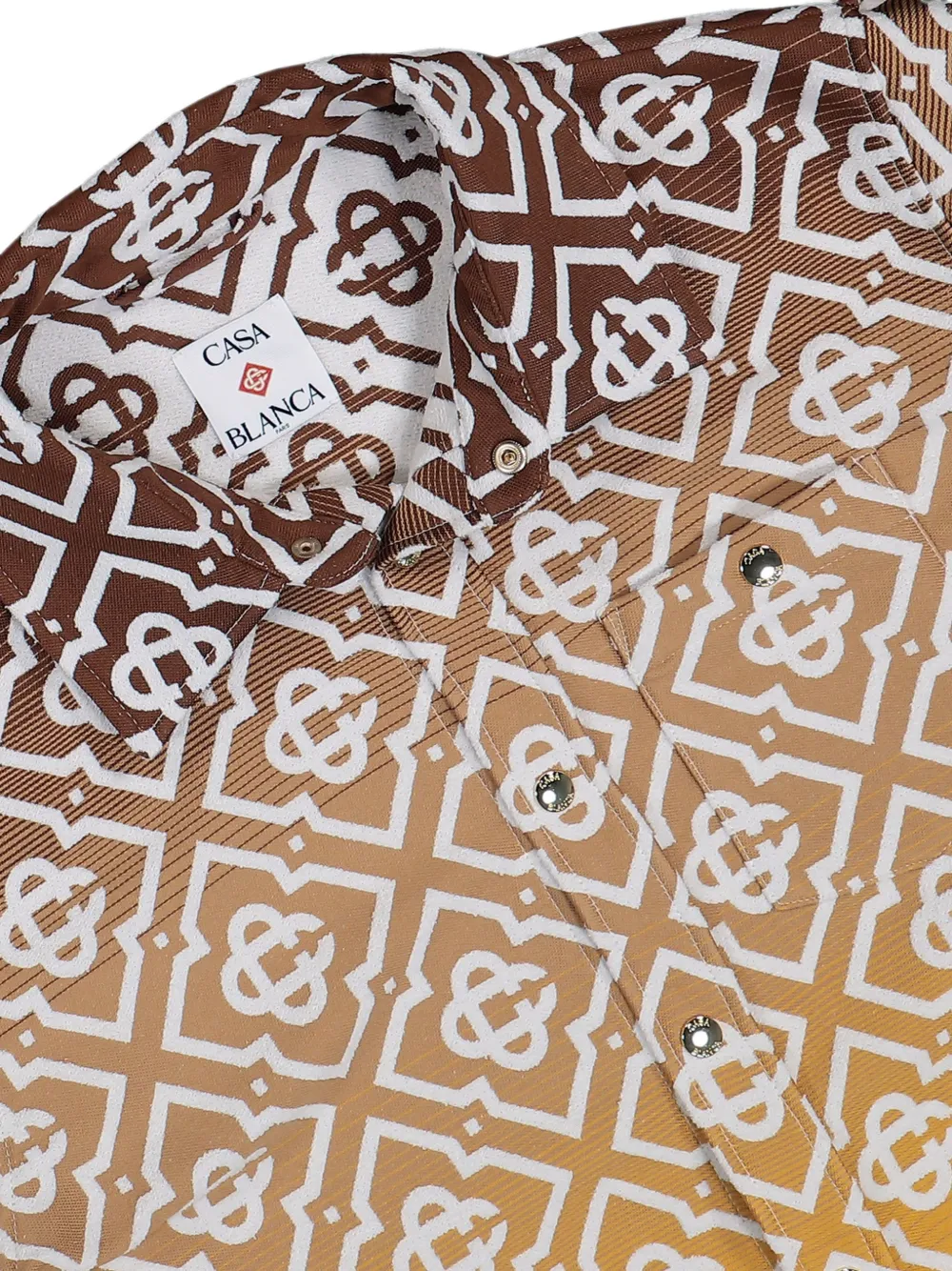 Casablanca Bouclé jack met monogram Bruin