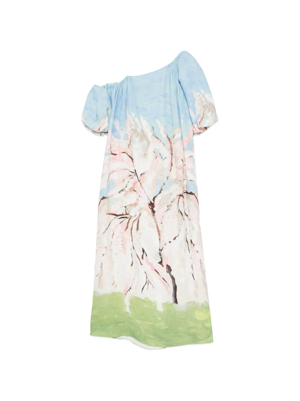 Stine Goya cherry-blossom-print maxi dress - Bianco