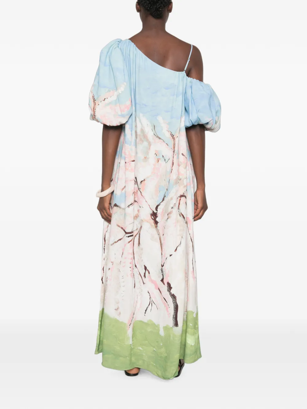 Stine Goya maxi-jurk met kersenbloesem-print Wit
