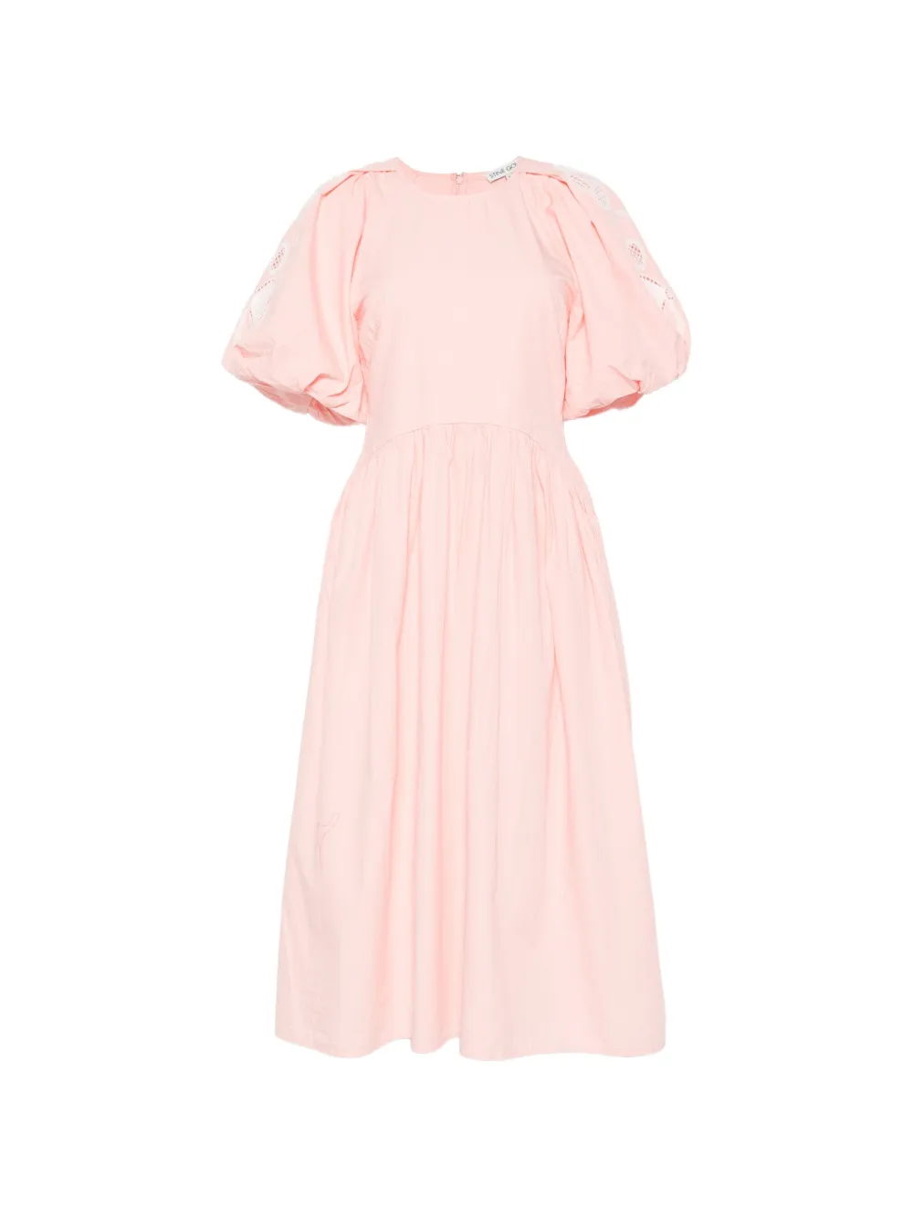 Stine Goya broderie-anglaise puff-sleeve dress - Rosa