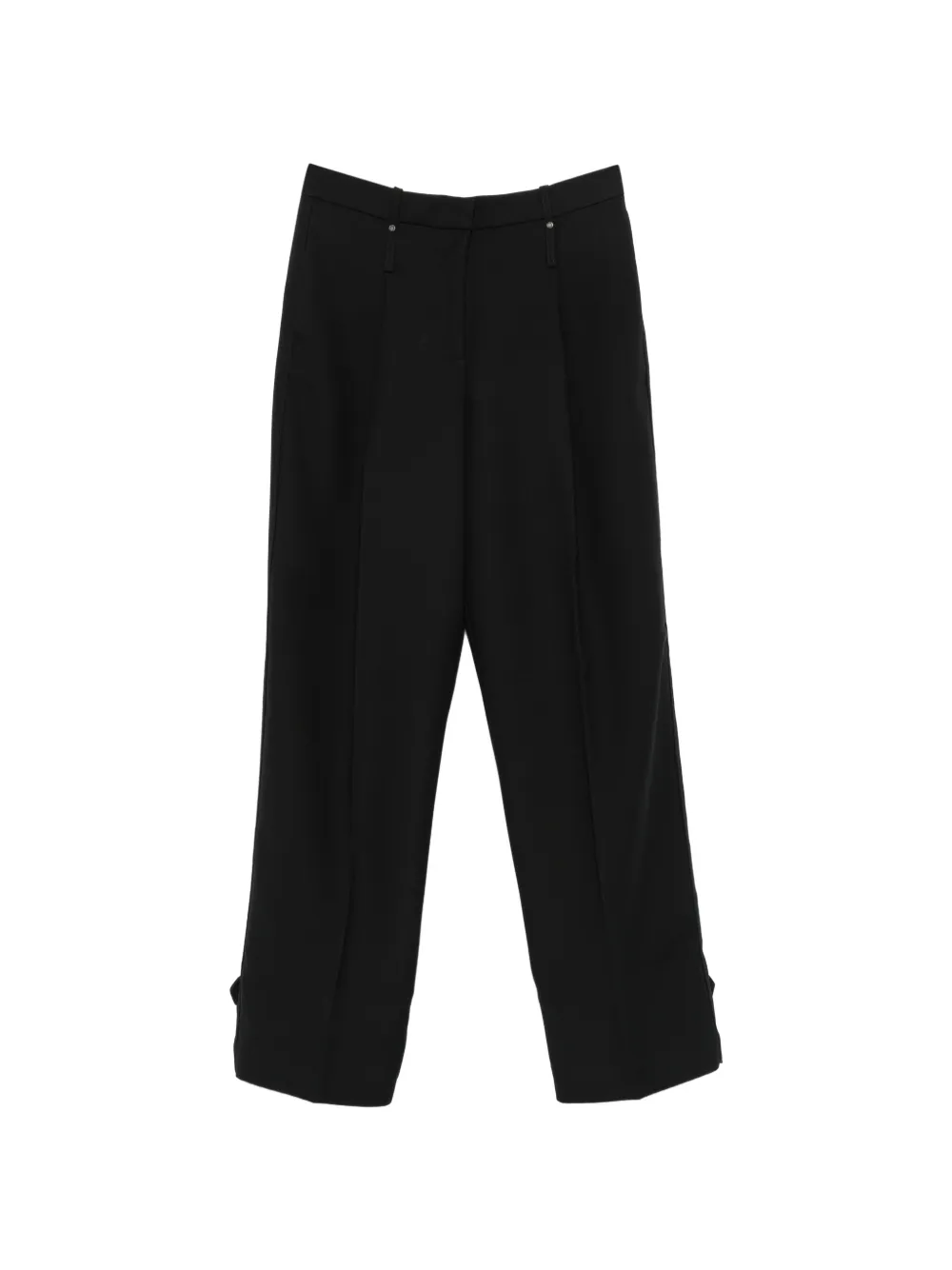 Stine Goya pressed-crease buttoned-cuff trousers - Nero