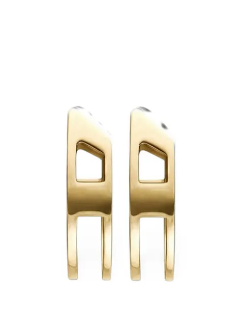 Diesel D logo hoop earrings