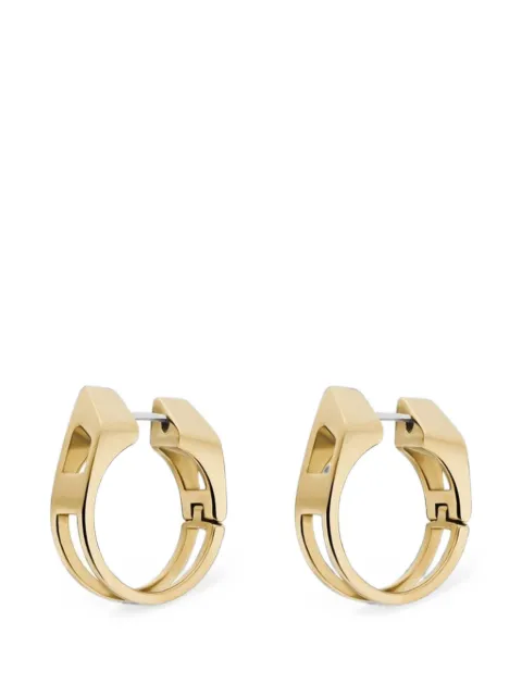 Diesel D logo hoop earrings