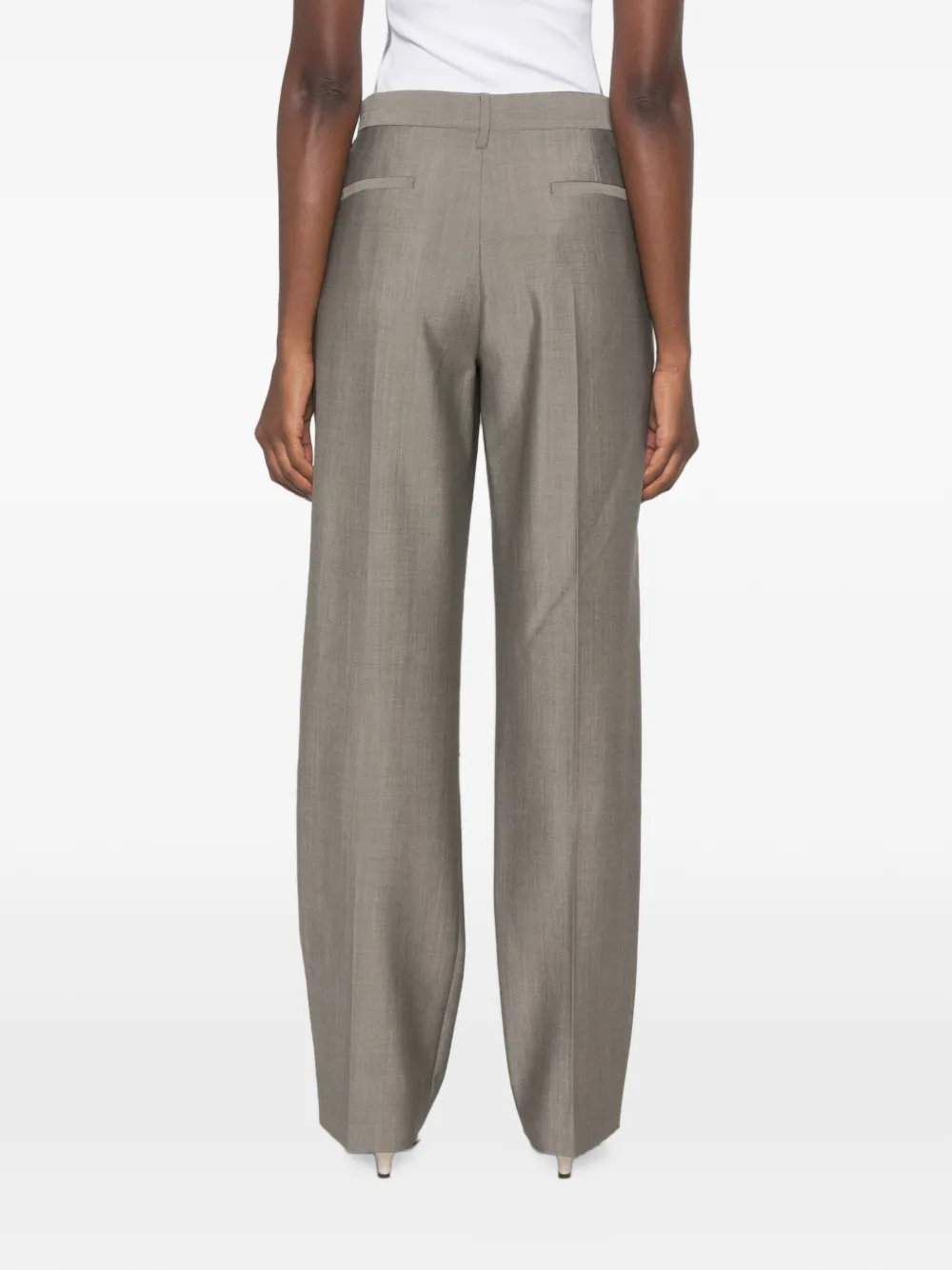 Victoria Beckham Broek met plooien Grijs