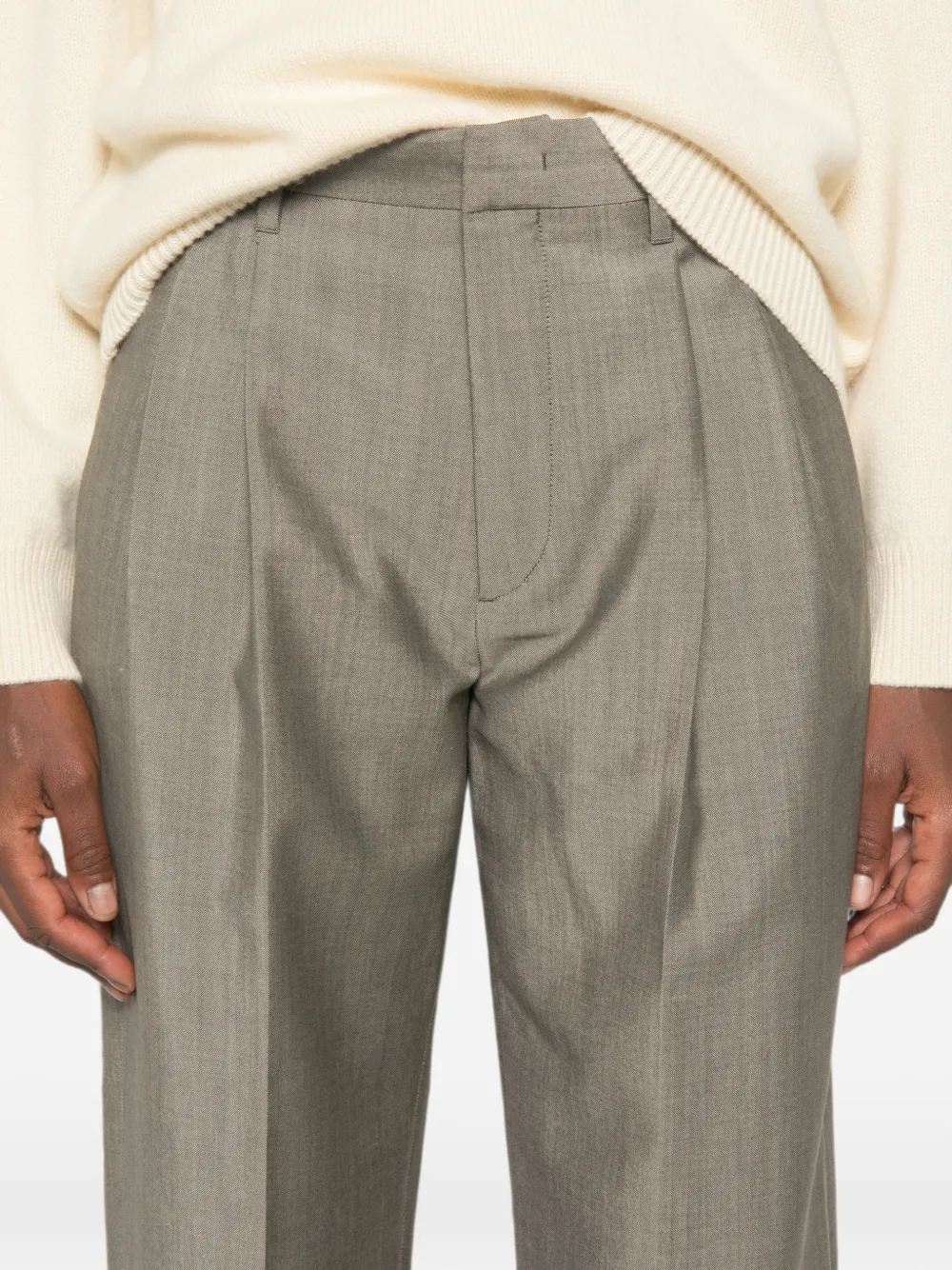 Victoria Beckham Broek met plooien Grijs