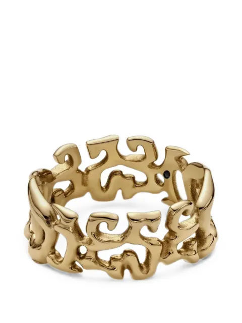 Diesel logo-engraved band ring