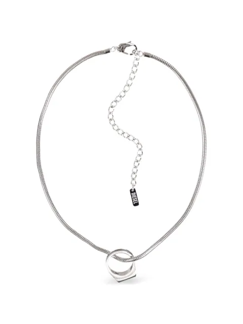 Diesel collar de cadena de serpiente con dije de anillo