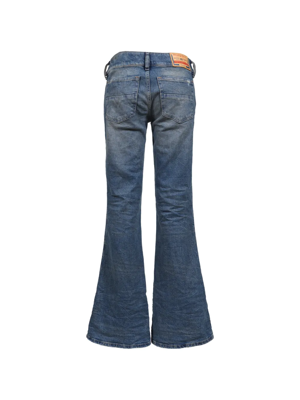 Diesel Gerafelde bootcut jeans Blauw
