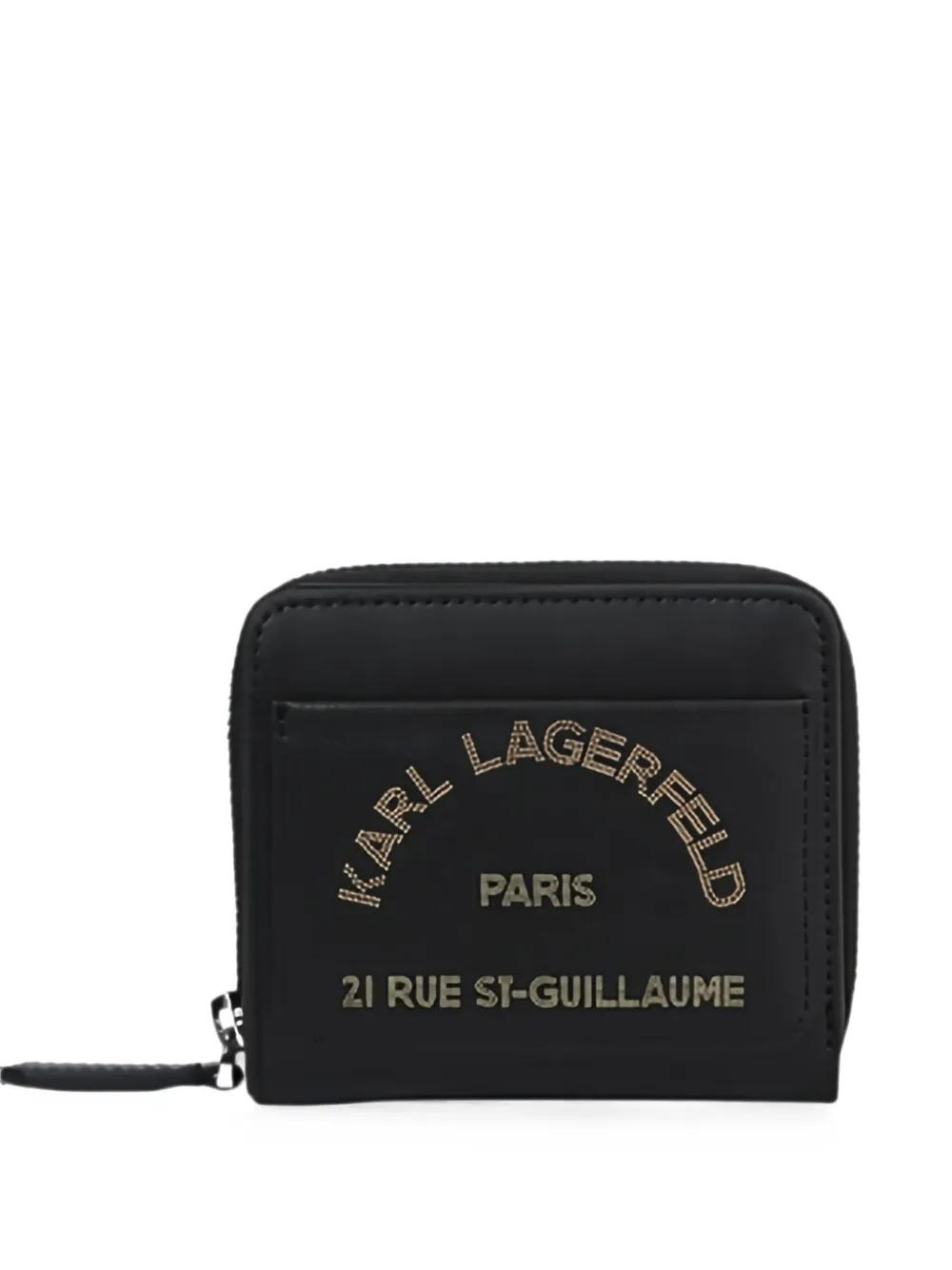 Karl Lagerfeld logo-print zip-around wallet - Nero