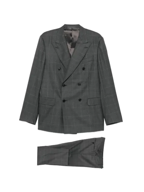 Caruso check double-breasted suit