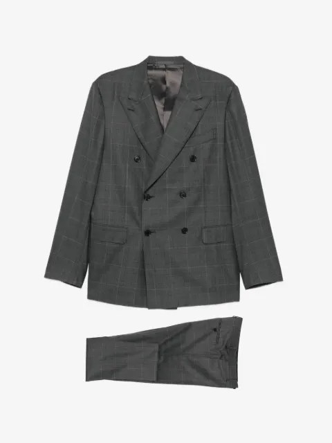 Caruso check double-breasted suit
