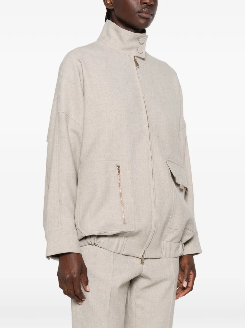 Fabiana Filippi Jack met hoge hals Beige