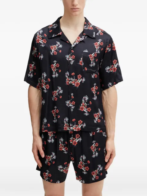 RHUDE floral-print silk shirt