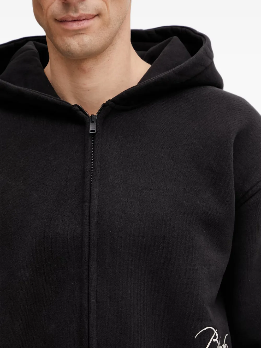 RHUDE Hoodie met geborduurd logo Zwart