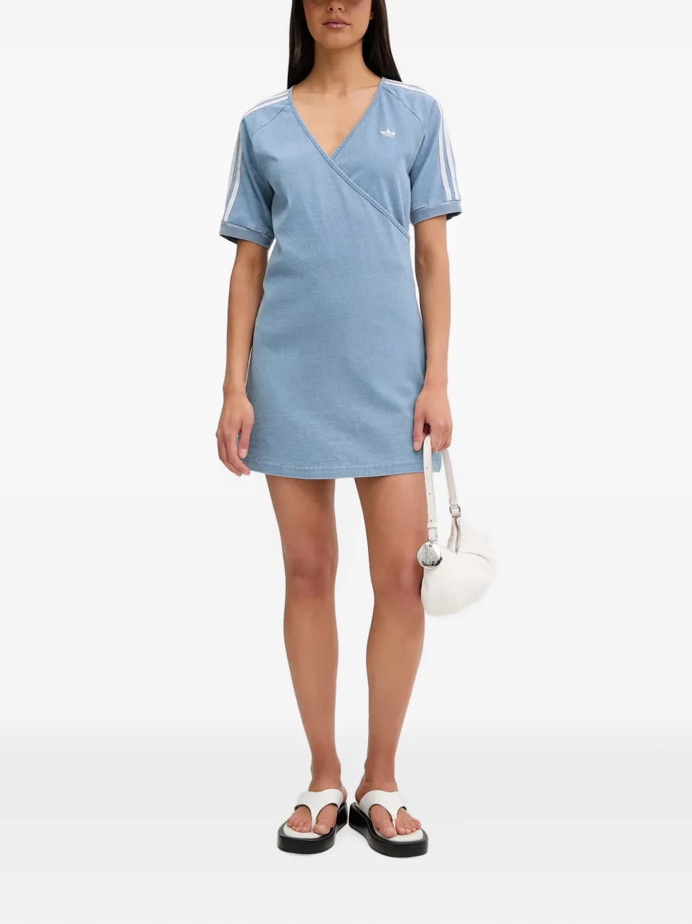 adidas wrap-style mini dress Blauw