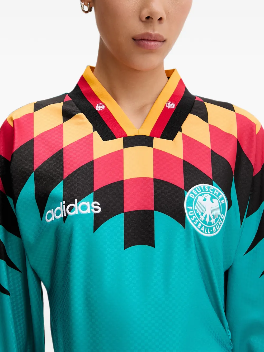 adidas Germany Reconstructed V-neck jersey Groen
