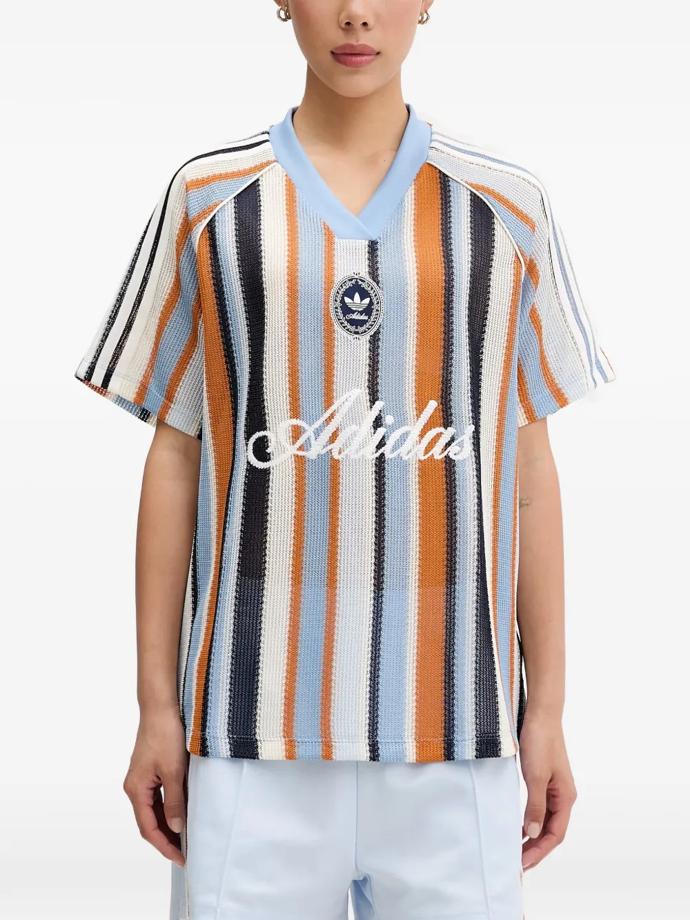 Adidas x Willy Chavarria CDM trainingsbroek met zijstreep en logo-patch Zwart