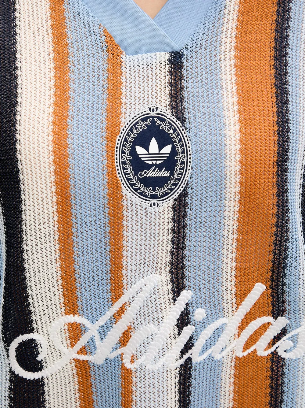 adidas Originals summer glow knitted oversized jersey Blauw