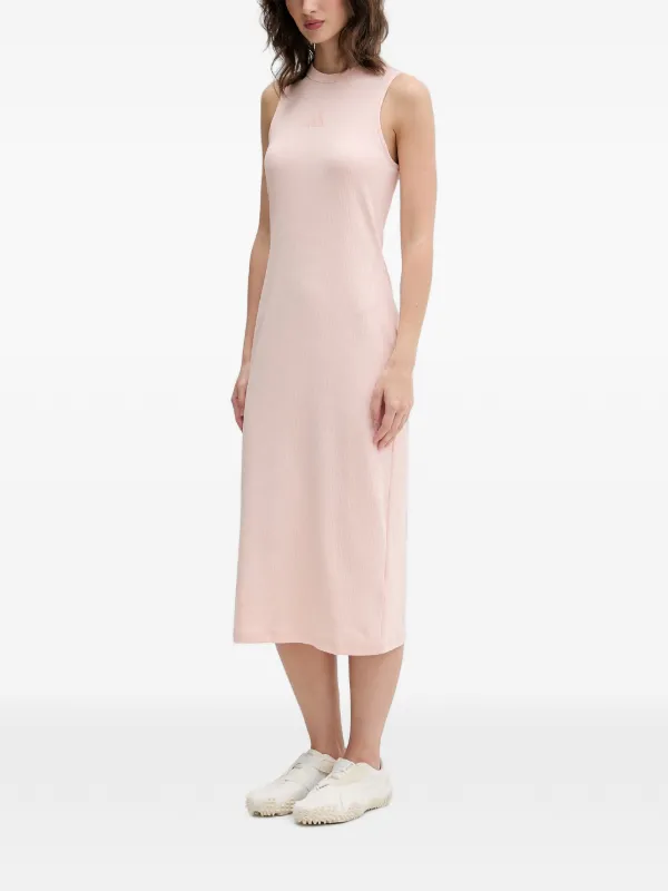 adidas formal dress ribbed-knit Sleeveless Midi | Pink upload-20250210