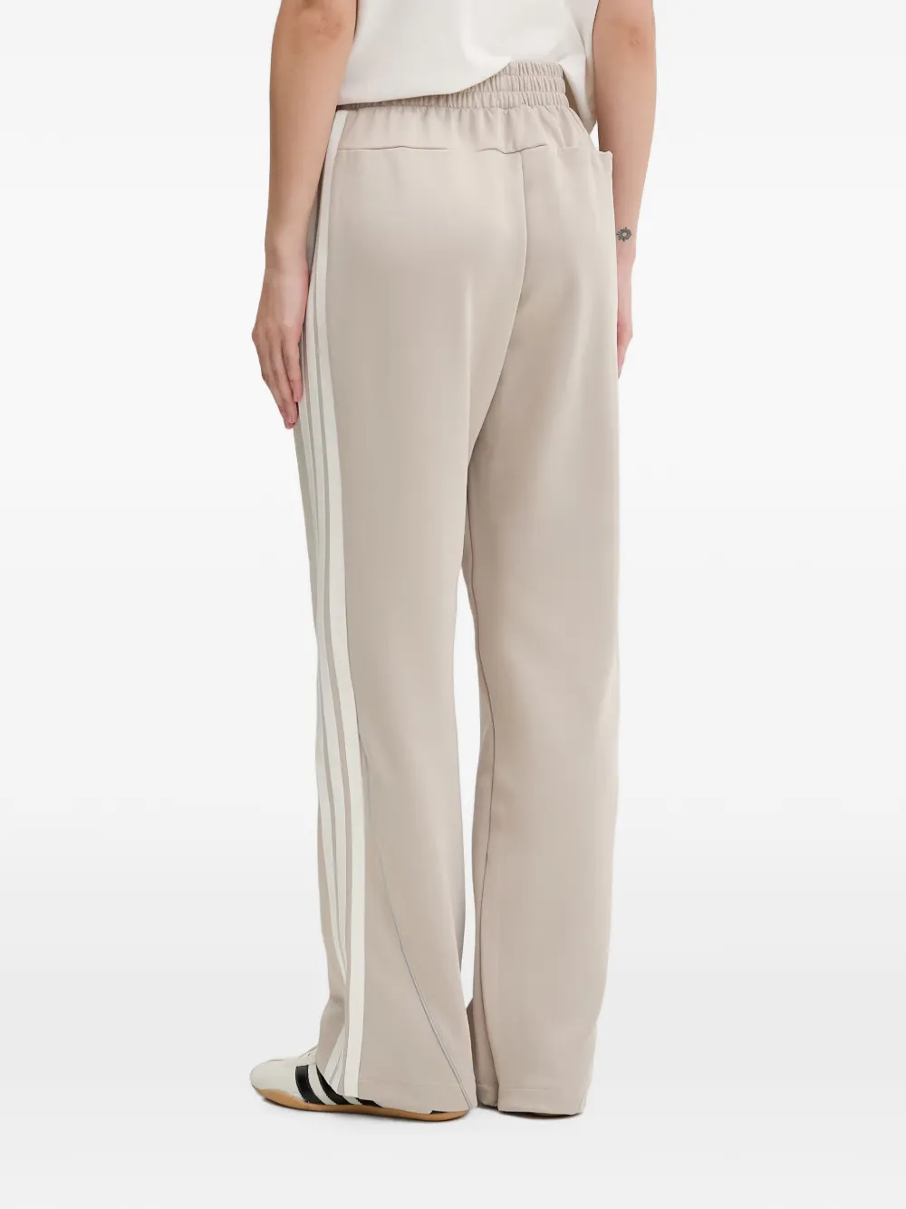 adidas side-stripe track pants Beige