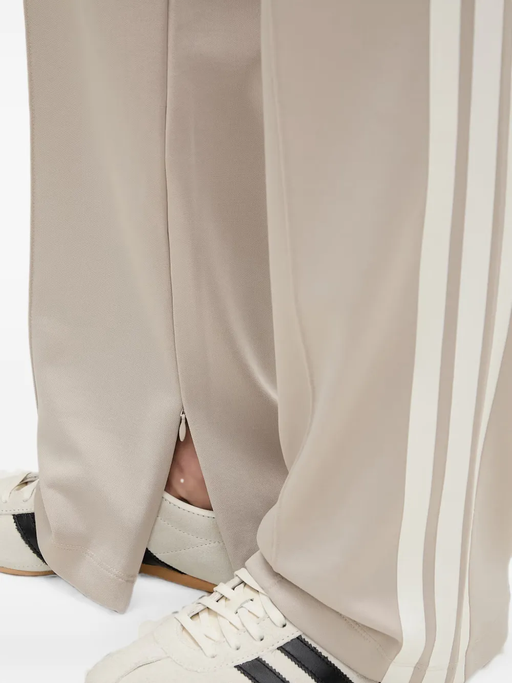 adidas side-stripe track pants Beige