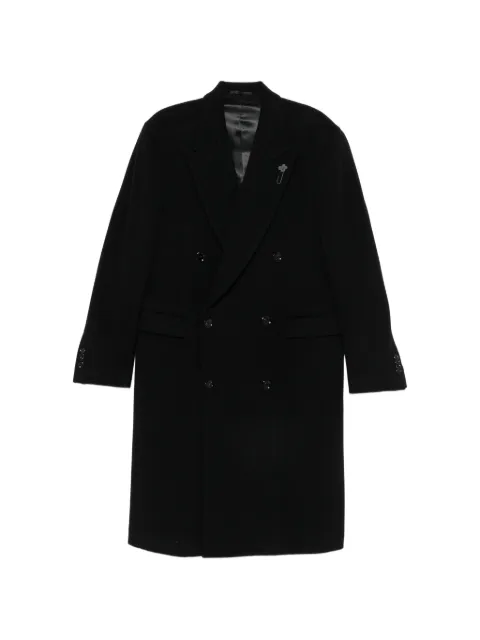 Lardini double-breasted peaked-lapel coat