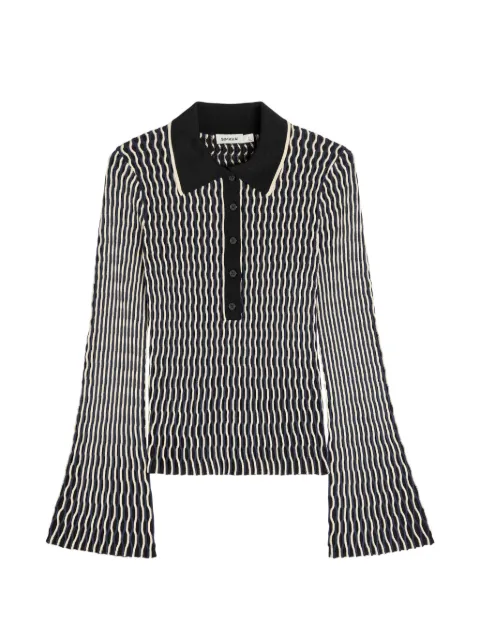 Simkhai Collen knitted polo top
