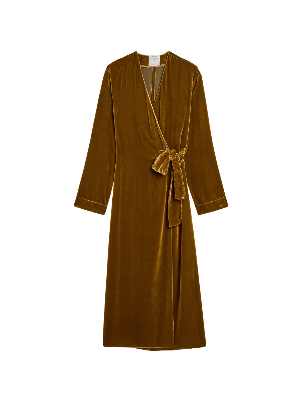 Forte Forte velvet wrap midi dress - Giallo