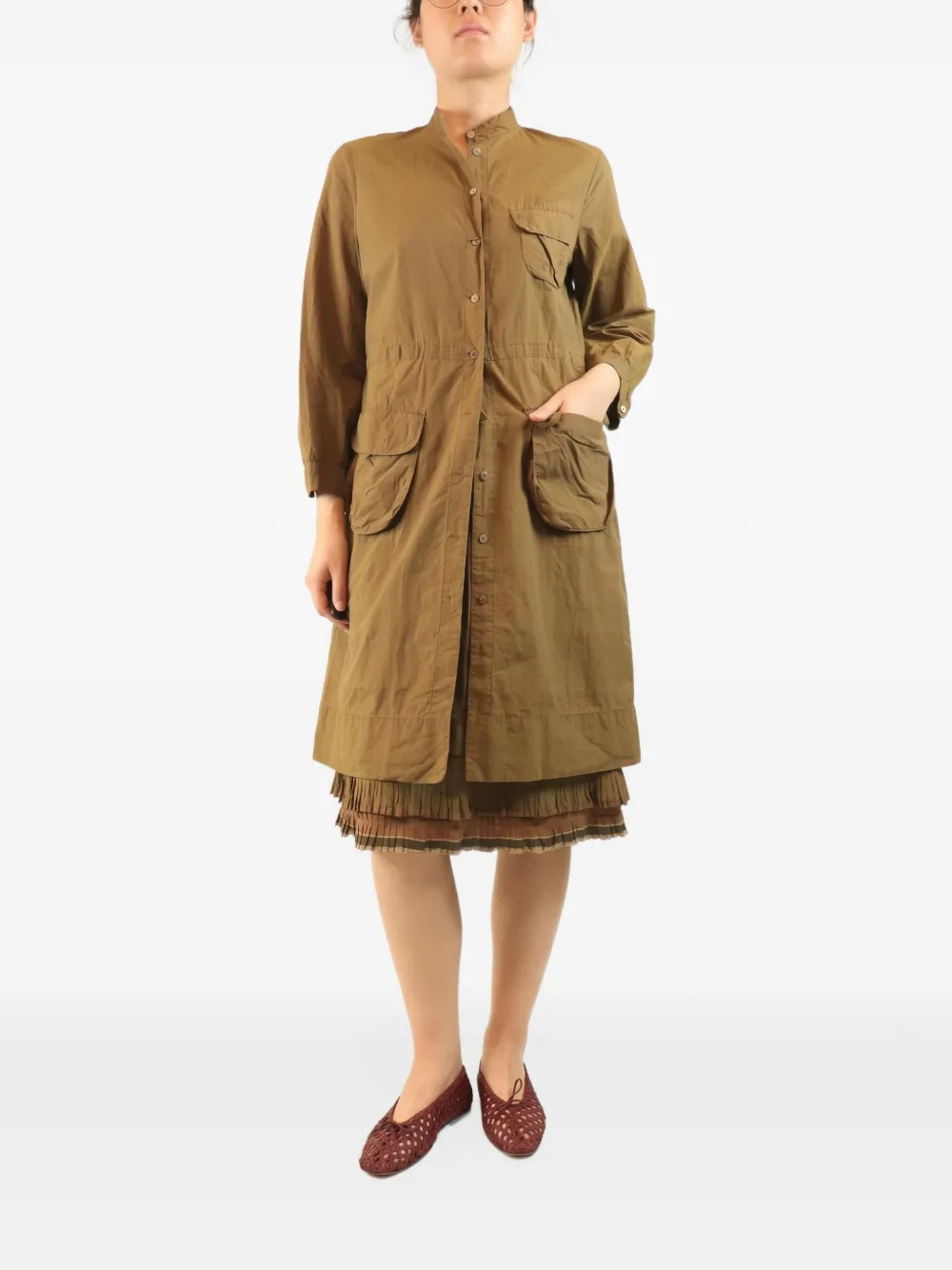 Dosa pocket-detail shirt dress - Verde