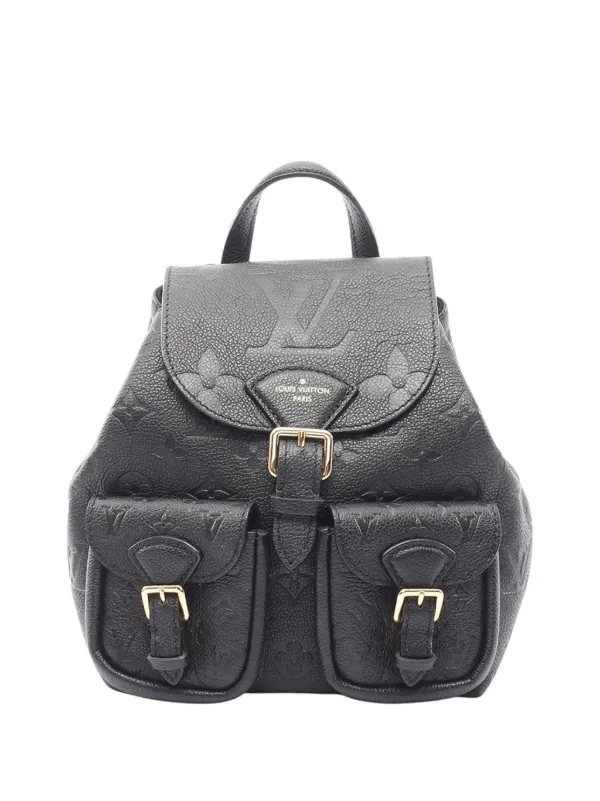 black louis vuitton backpack women Empreinte Montsouris | myGemma chic attitude in monogram shadow leather LOUIS VUITTON Montsouris NM PM