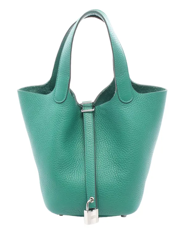 Hermès Pre-owned 2024 Clemence Picotin Lock 18 Handbag in Green