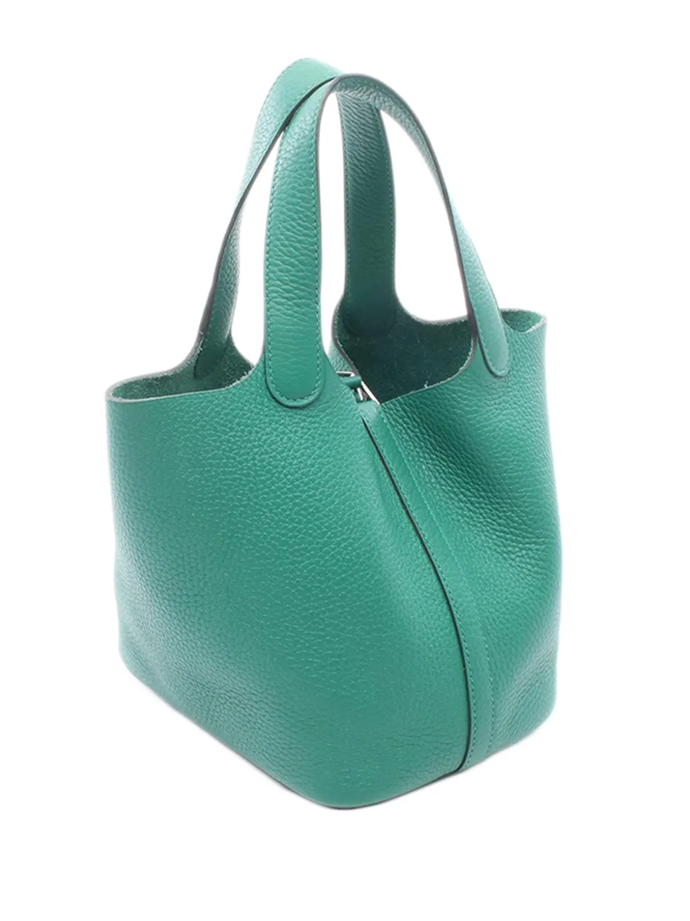 Hermès Pre-owned 2024 Clemence Picotin Lock 18 Handbag in Green, view 3