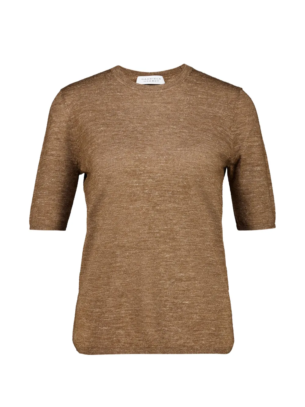 Gabriela Hearst Chryse short-sleeve sweater - Marrone
