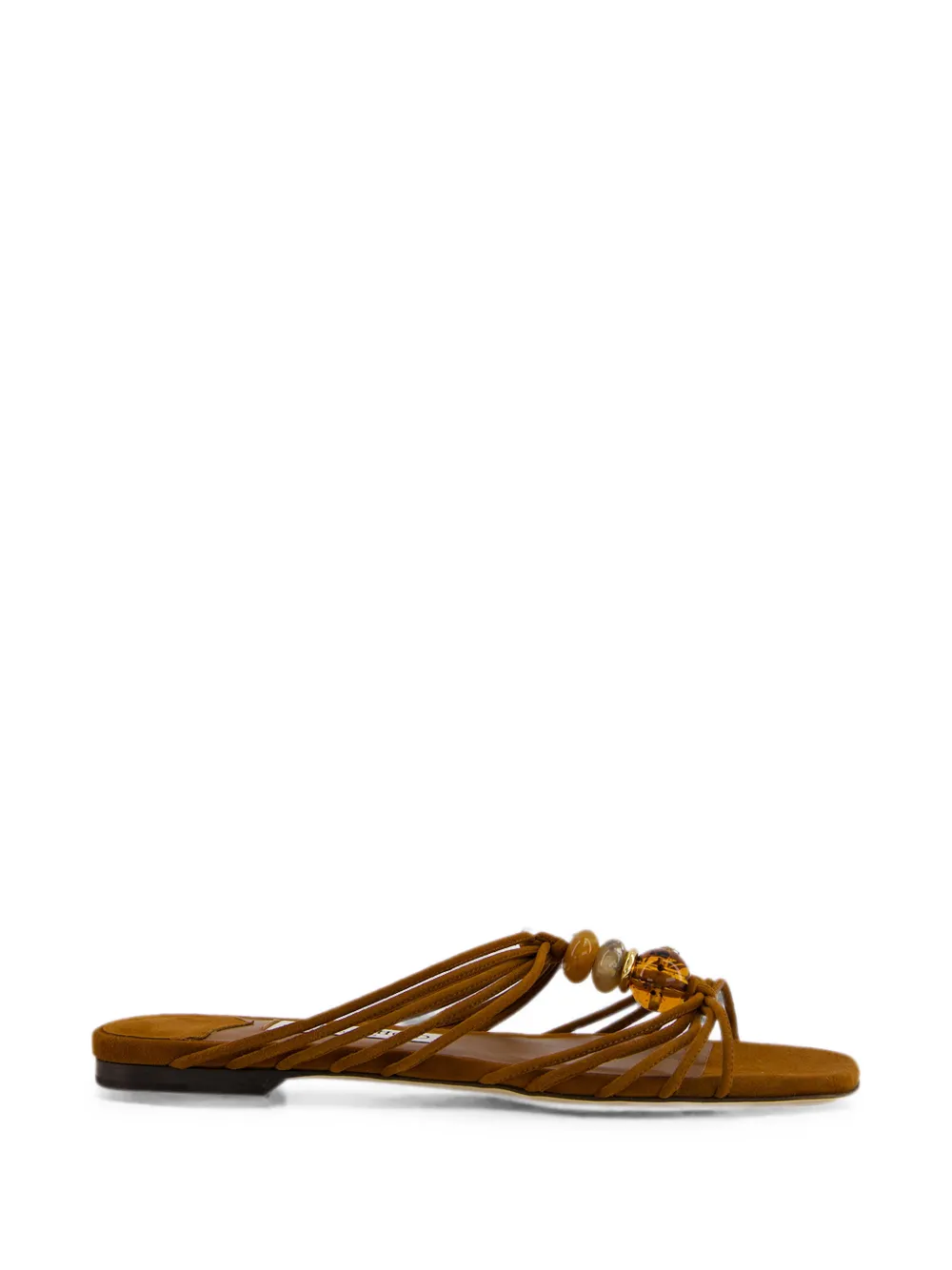 Jimmy Choo Lova bead-embellished suede sandals Bruin