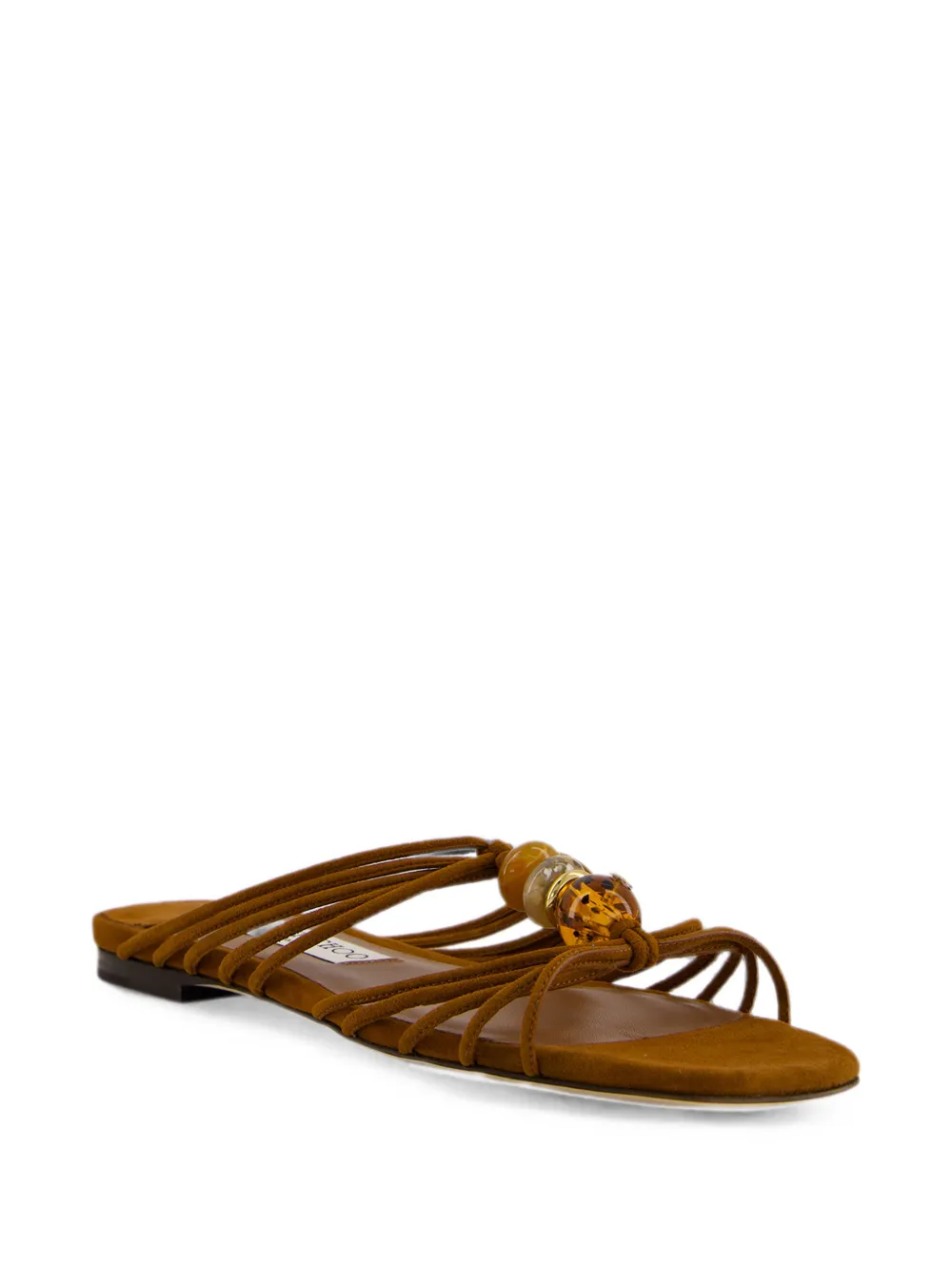 Jimmy Choo Lova bead-embellished suede sandals Bruin