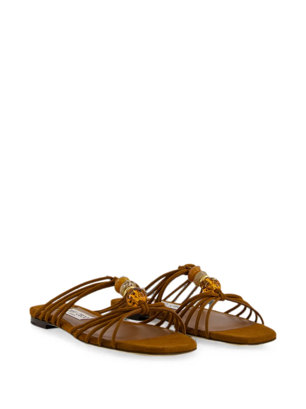 Jimmy Choo Lova bead-embellished suede sandals Bruin