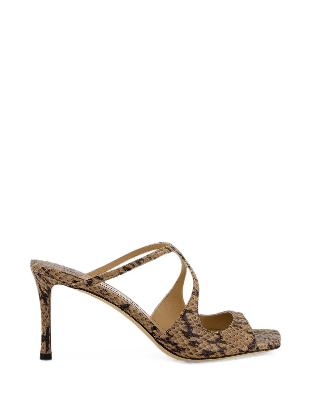Jimmy Choo Anise snake-effect leather sandals Beige