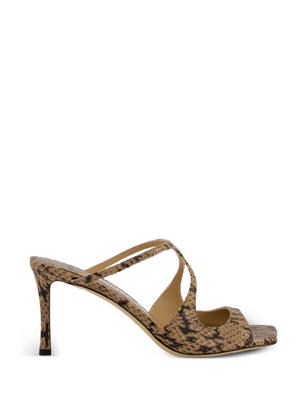 Jimmy Choo Anise snake-effect leather sandals Beige