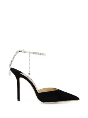 Jimmy Choo Saeda ビジューチェーン パンプス | ブラック | FARFETCH JP