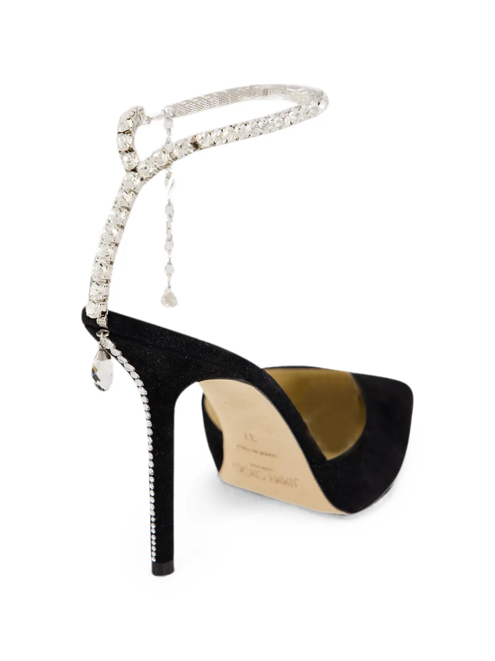 Jimmy Choo Saeda crystal-chain pumps Zwart