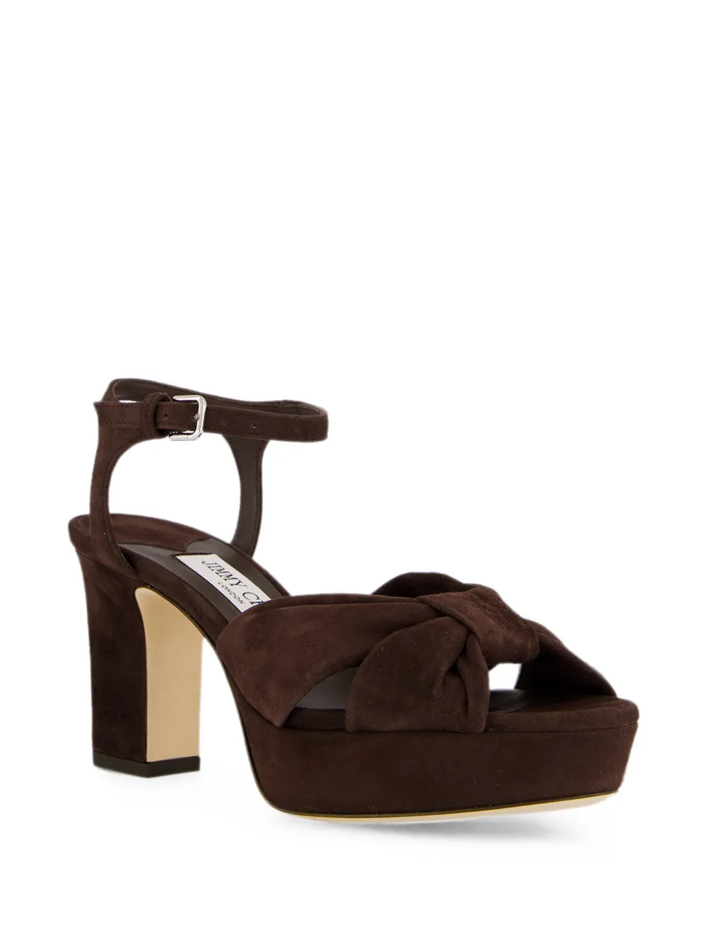Jimmy Choo Heloise suede platform sandals Bruin