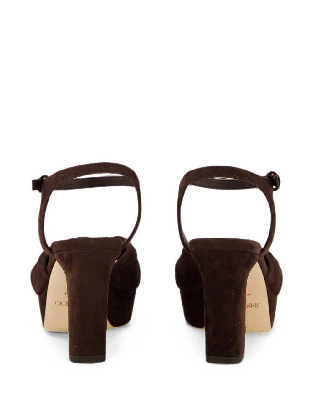 Jimmy Choo Heloise suede platform sandals Bruin