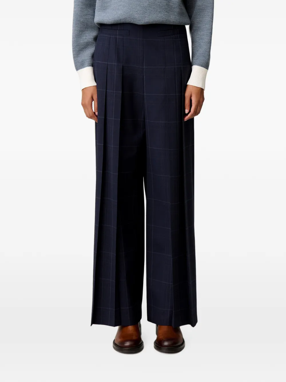 Claudie Pierlot Broek met wijde pijpen Blauw