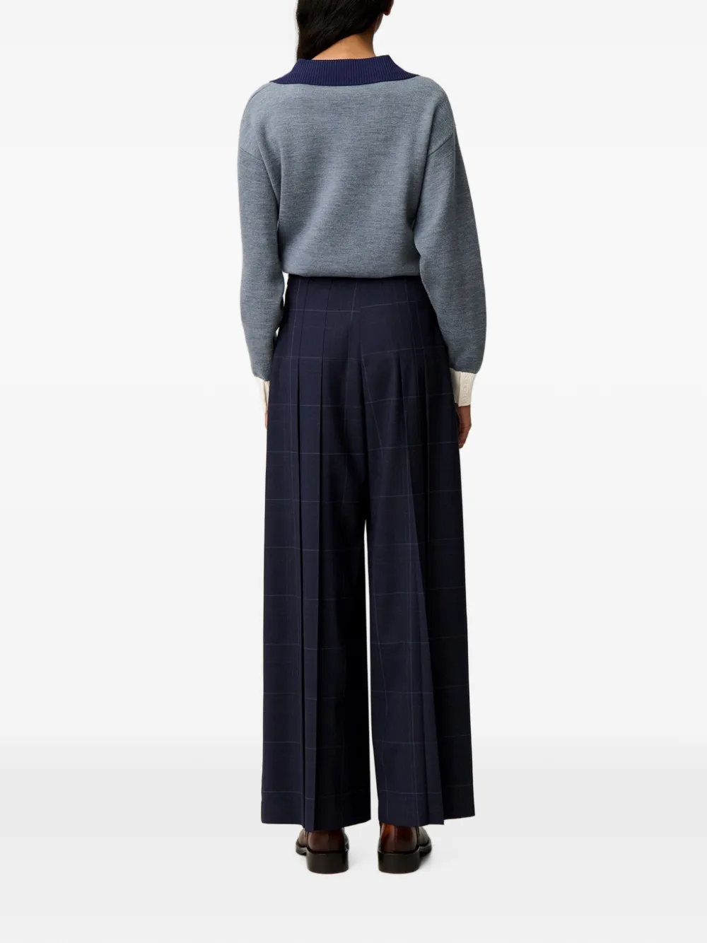 Claudie Pierlot Broek met wijde pijpen Blauw