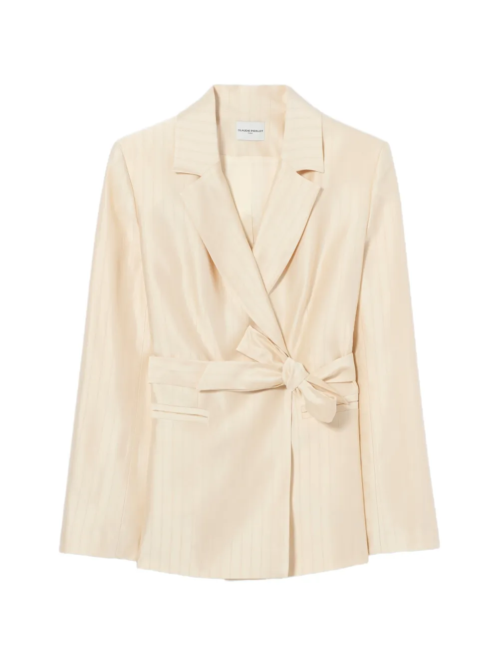 Claudie Pierlot Blazer a righe con cintura - Toni neutri