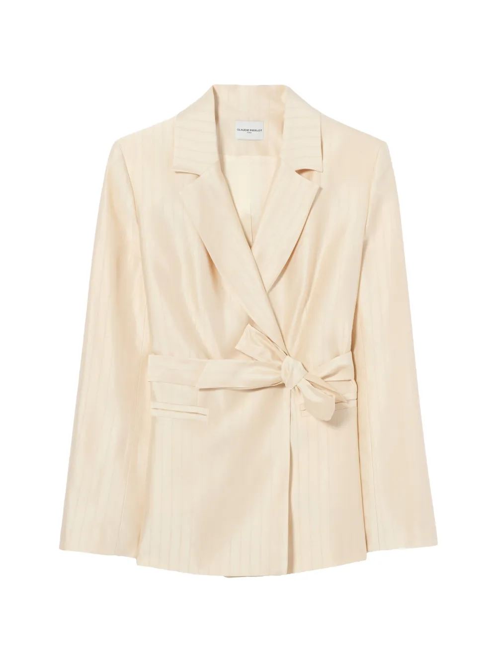 Claudie Pierlot Blazer a righe con cintura - Toni neutri