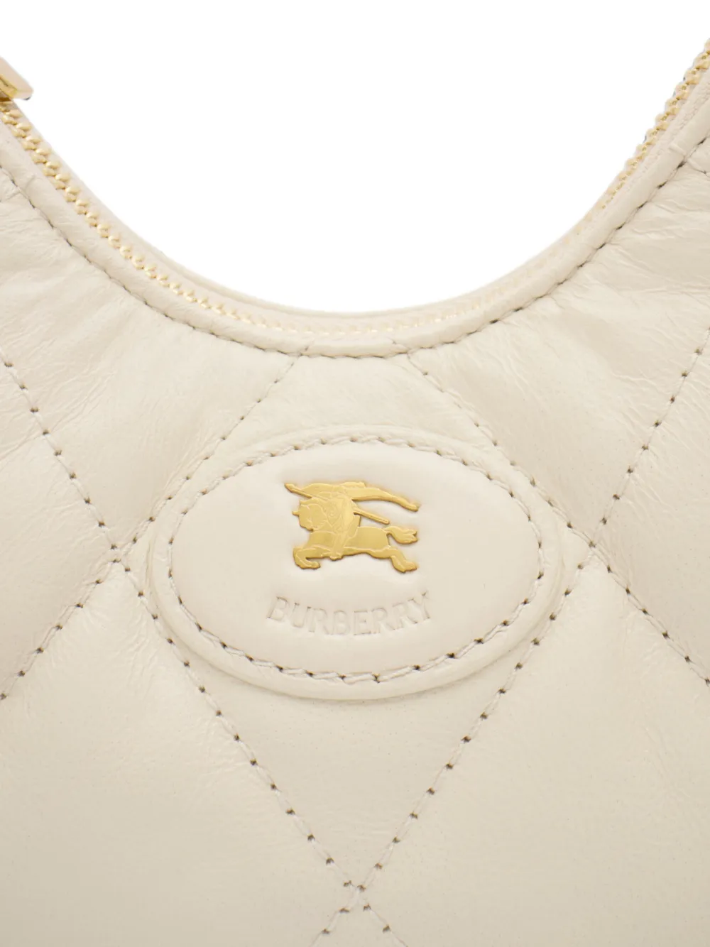 Burberry Horseshoe tas met ketting Beige